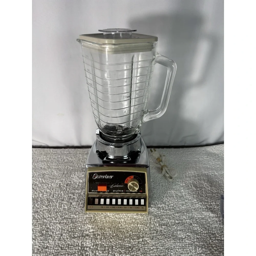 VTG Oster Galaxie Pulse-Matic 16 Blender, 3 Mini-Blend Containers TESTED WORKS